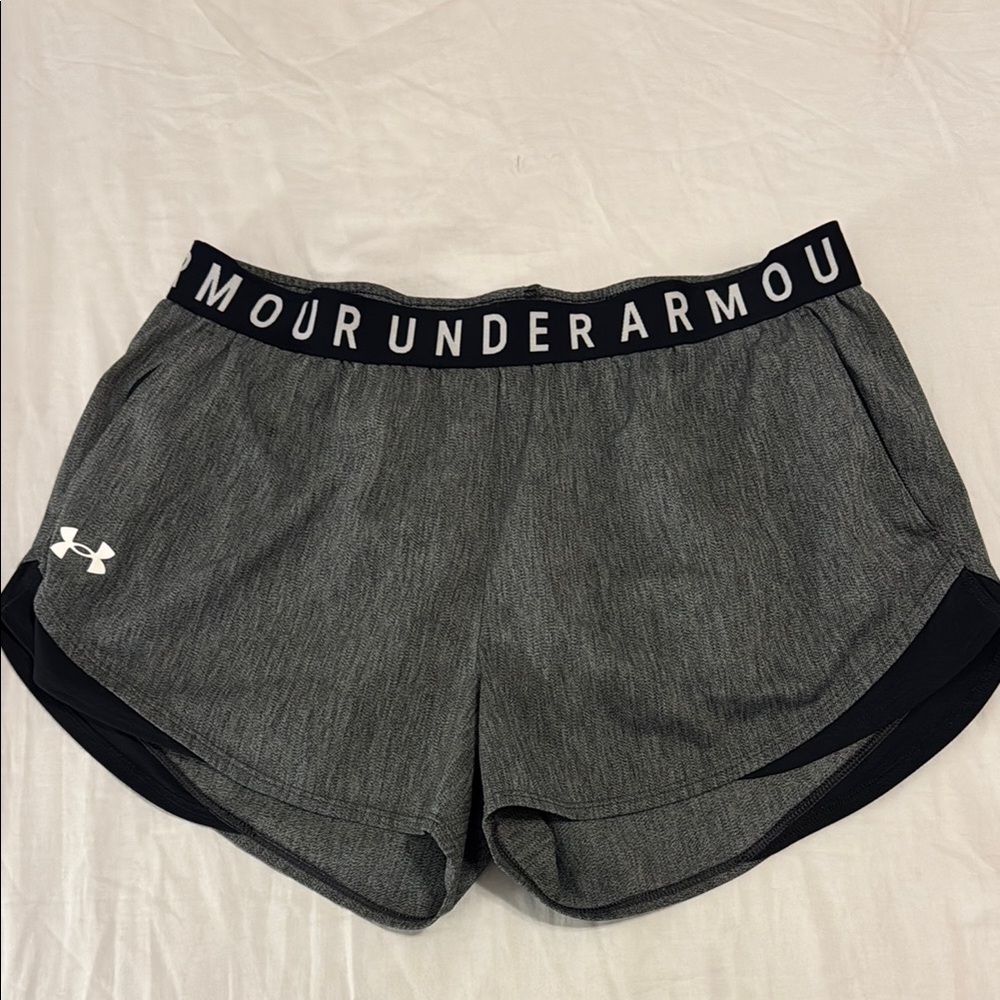 Under Armour Gray and Black Athletic Shorts